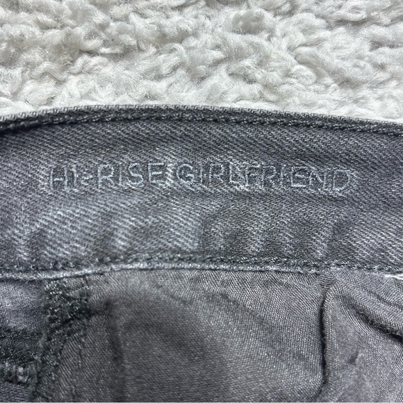 American Eagle Jeans Womens 4 Short Highest Rise Girlfriend Black Denim Casual - Picture 3 of 6